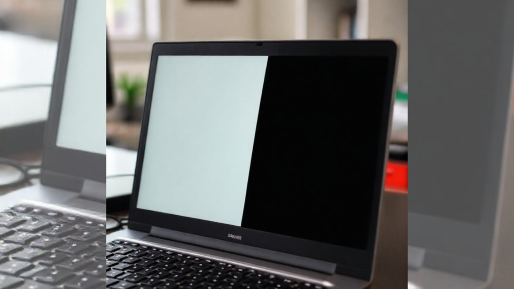 cara memperbaiki layar laptop rusak setengah