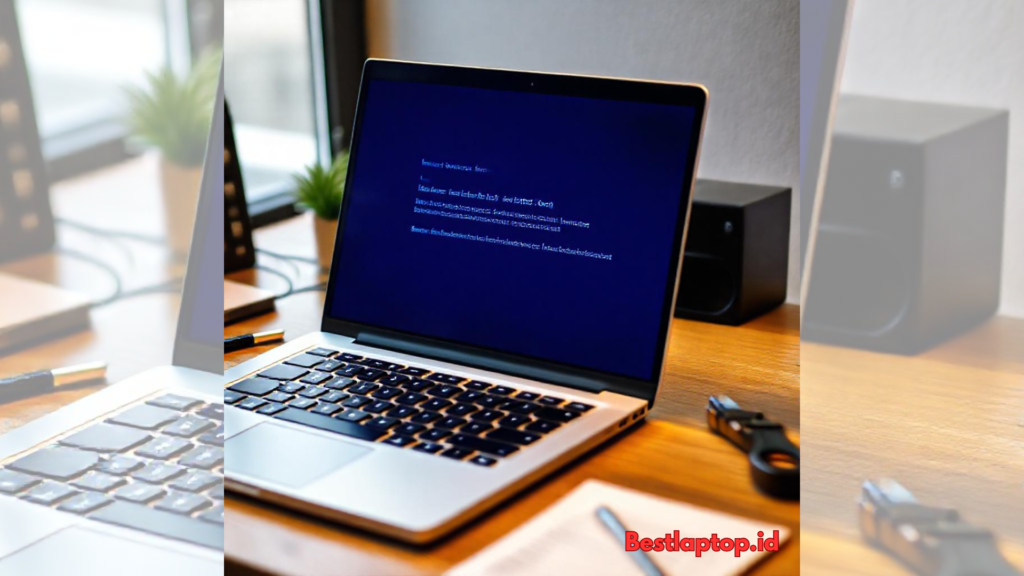 Laptop layar biru