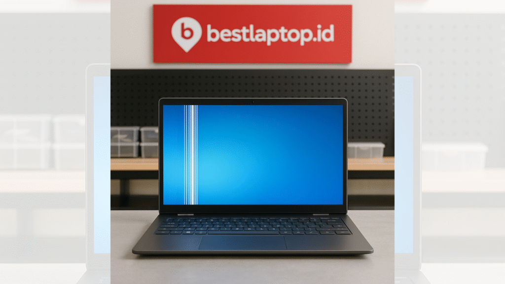 mengatasi layar laptop bergaris