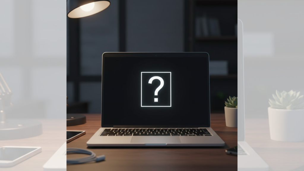 layar laptop mati mesin nyala